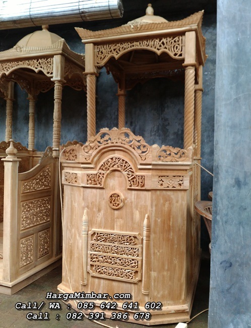 Mimbar Masjid Podium Jepara Ukiran