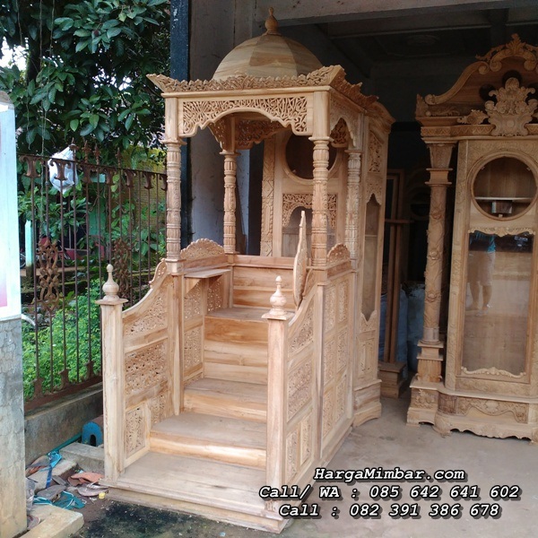 Model Mimbar Masjid Jepara Kayu Jati