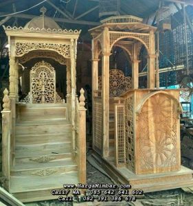 Model Mimbar Masjid Terbaru Ukir Jati