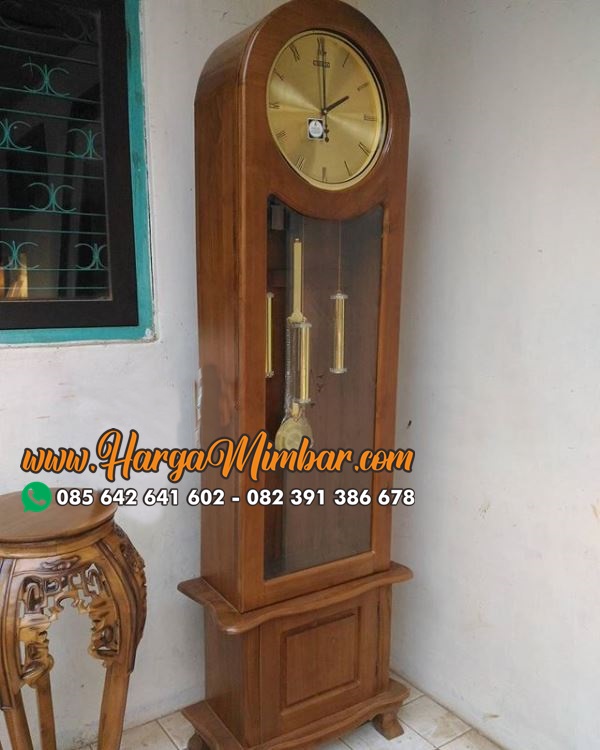 Jam Hias Minimalis Sederhana Kayu Jati