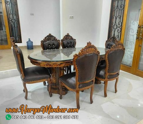 Kursi Meja Makan Ukiran Sofa Kayu Jati