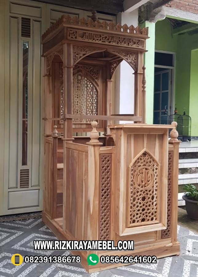 Mimbar Masjid Minimalis Jepara Ukiran