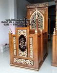 Mimbar Masjid Podium Minimalis Ukir Terbaru