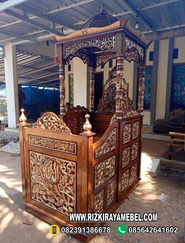 Mimbar Masjid Ukir Kayu Jepara