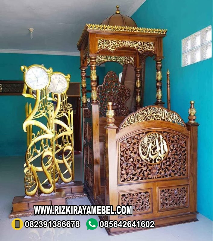 Mimbar Masjid Ukiran Jepara Kubah