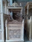 Model Mimbar Masjid Jati Ukiran Kaligrafi