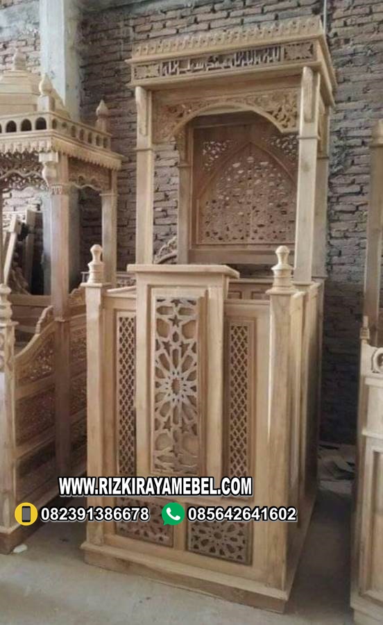 Model Mimbar Masjid Jepara Kayu Jati Minimalis