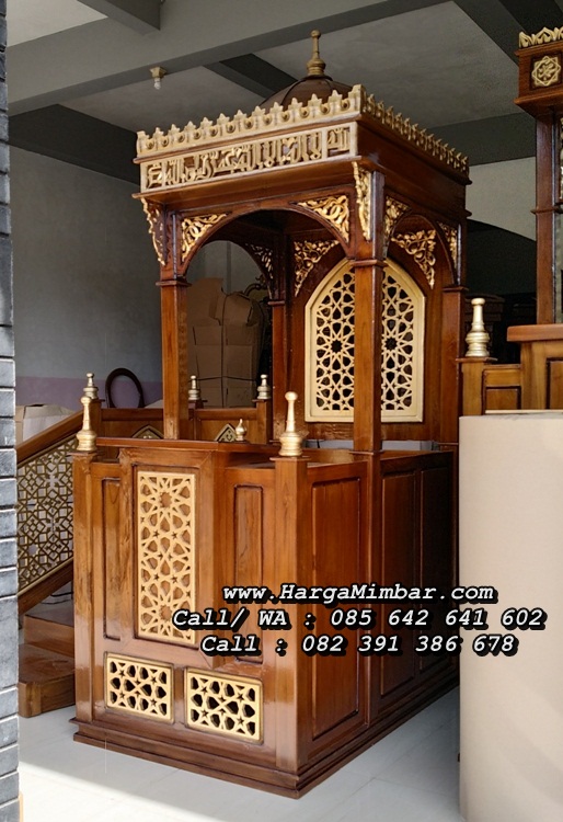 Model Mimbar Masjid Kayu Minimalis Jati Jepara