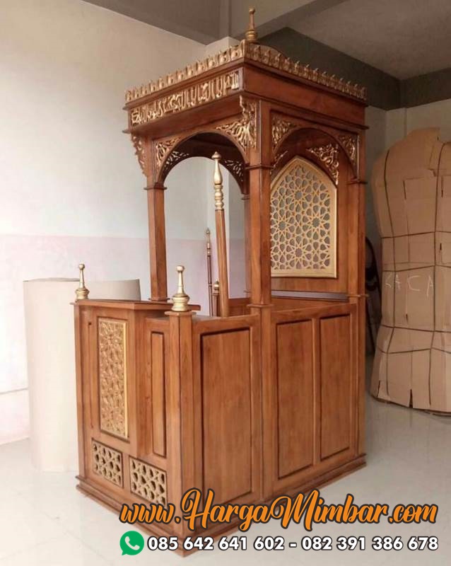 Model Mimbar Masjid Minimalis Ukir Jepara
