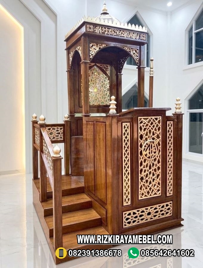 Model Mimbar Masjid Tingkat Minimalis Jepara