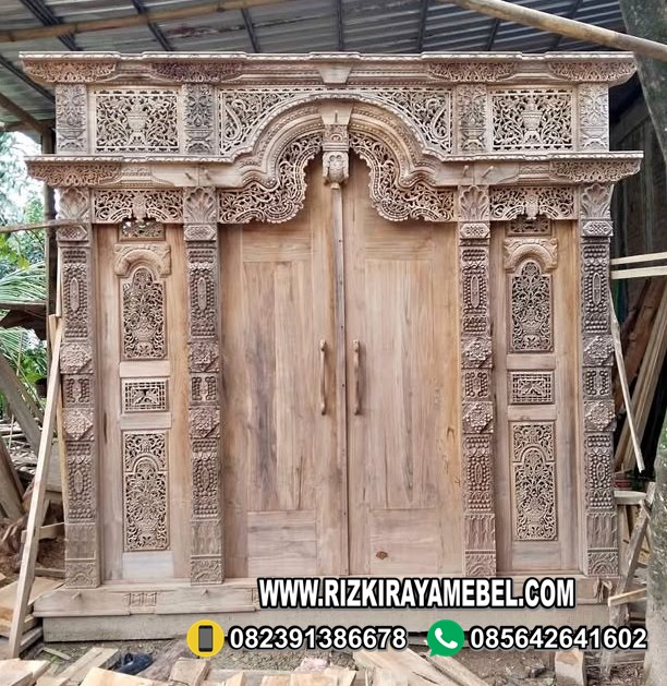 Pintu Gebyok Ukiran Jawa Kayu Jati
