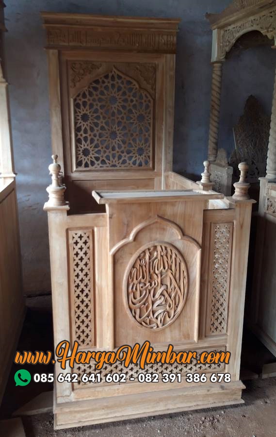Podium Mimbar Masjid Ukir Minimalis