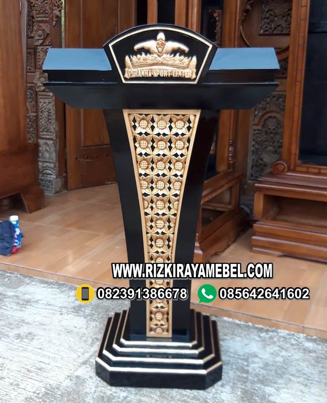 Podium Pidato Ukir Klasik Kayu Jati