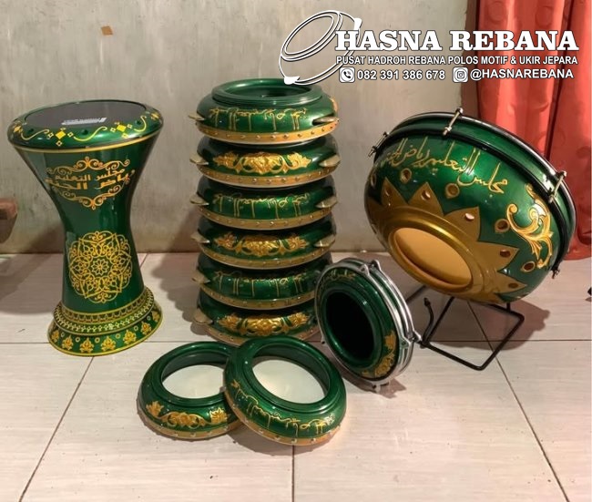 Rebana Ukir Terbang 6 Warna Hijau