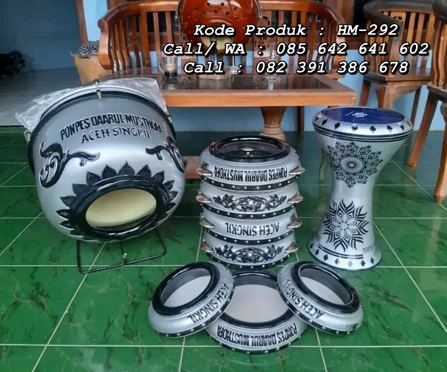 Set Rebana Ukir Jepara Warna Silver